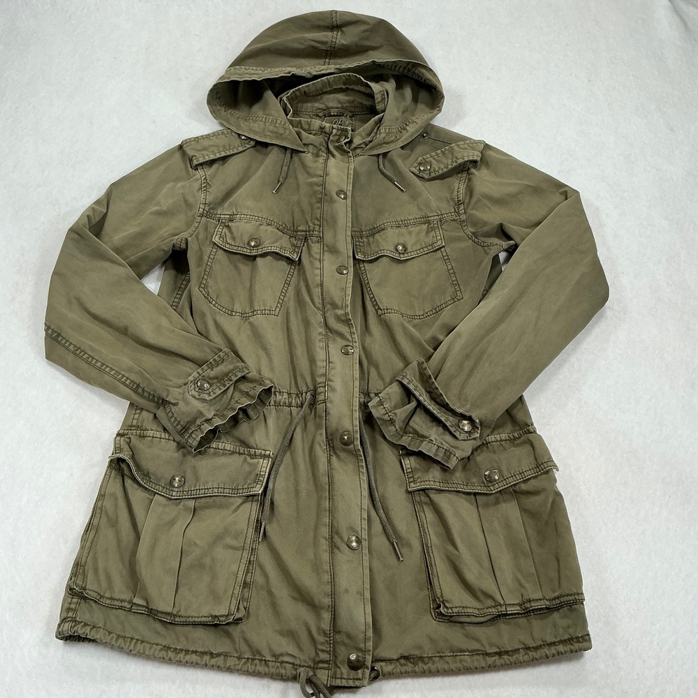 Talula Troop Jacket Womens Small Olive Green Utility Field Hooded Cotton 1488